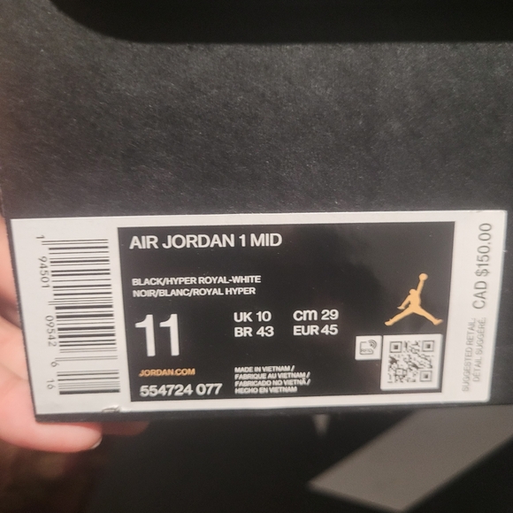 Jordan mid 11 us men royal blue - Picture 2 of 2